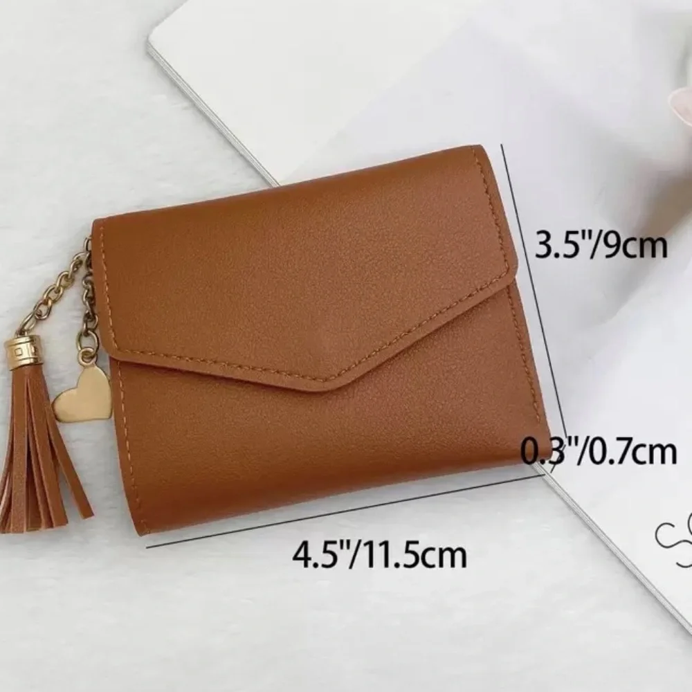 Brown Wallet with Heart Charm